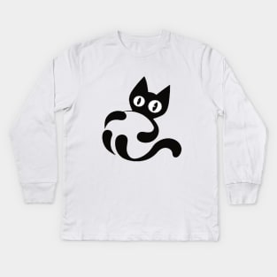 Black Cat Kids Long Sleeve T-Shirt